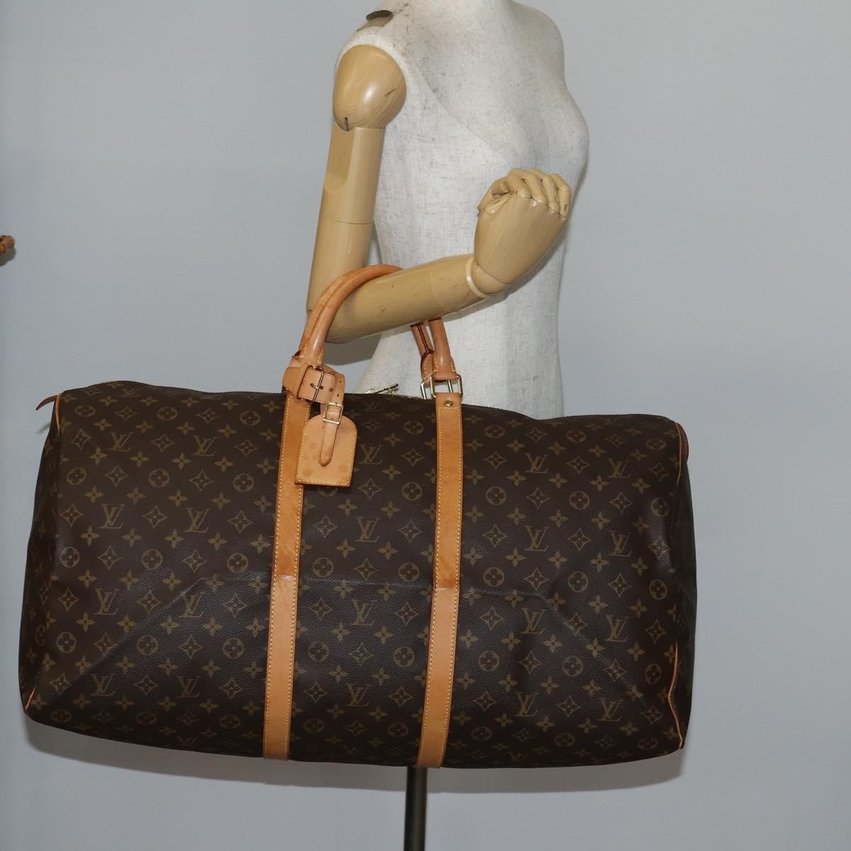 Louis Vuitton Keepall Bag Monogram Canvas Brown Canvas Travel Bag Bag (Pre-Owned)