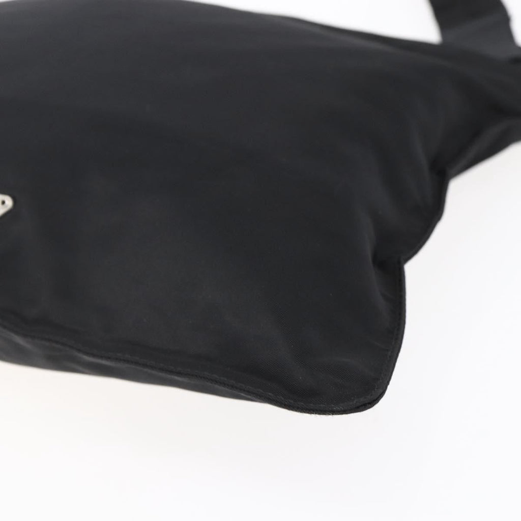 Prada Flat Messenger Bag Tessuto Black Nylon Shoulder Bag Bag (Pre-Owned)