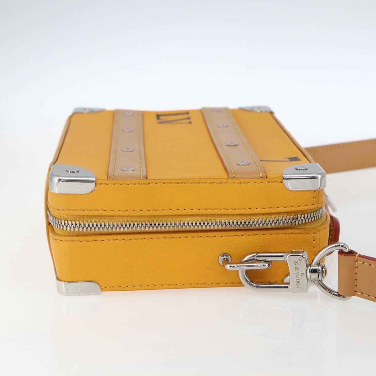 Louis Vuitton Handle Soft Trunk Bag Monogram Taurillon Leather Yellow Leather Clutche & Pouche Bag (Pre-Owned)