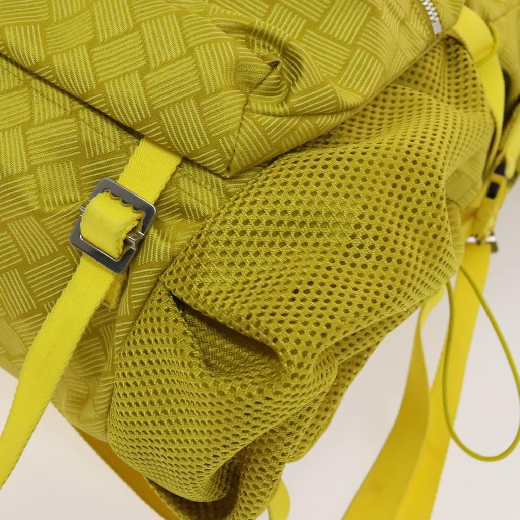 Bottega Veneta Vintage Backpack Nylon Yellow Nylon Backpack Bag (Pre-Owned)