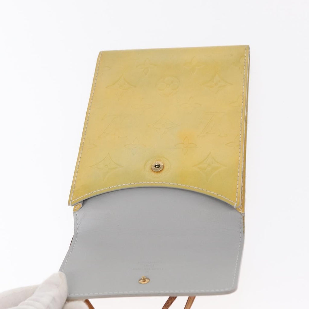 Louis Vuitton Mott Handbag Monogram Vernis Beige Patent_Leather Clutche & Pouche Bag (Pre-Owned)