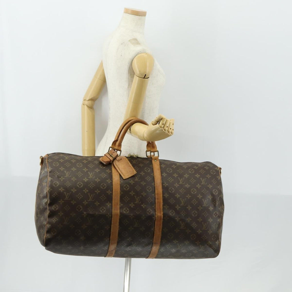 Louis Vuitton Keepall Bandouliere Bag Monogram Canvas Brown Canvas Travel Bag Bag (Pre-Owned)