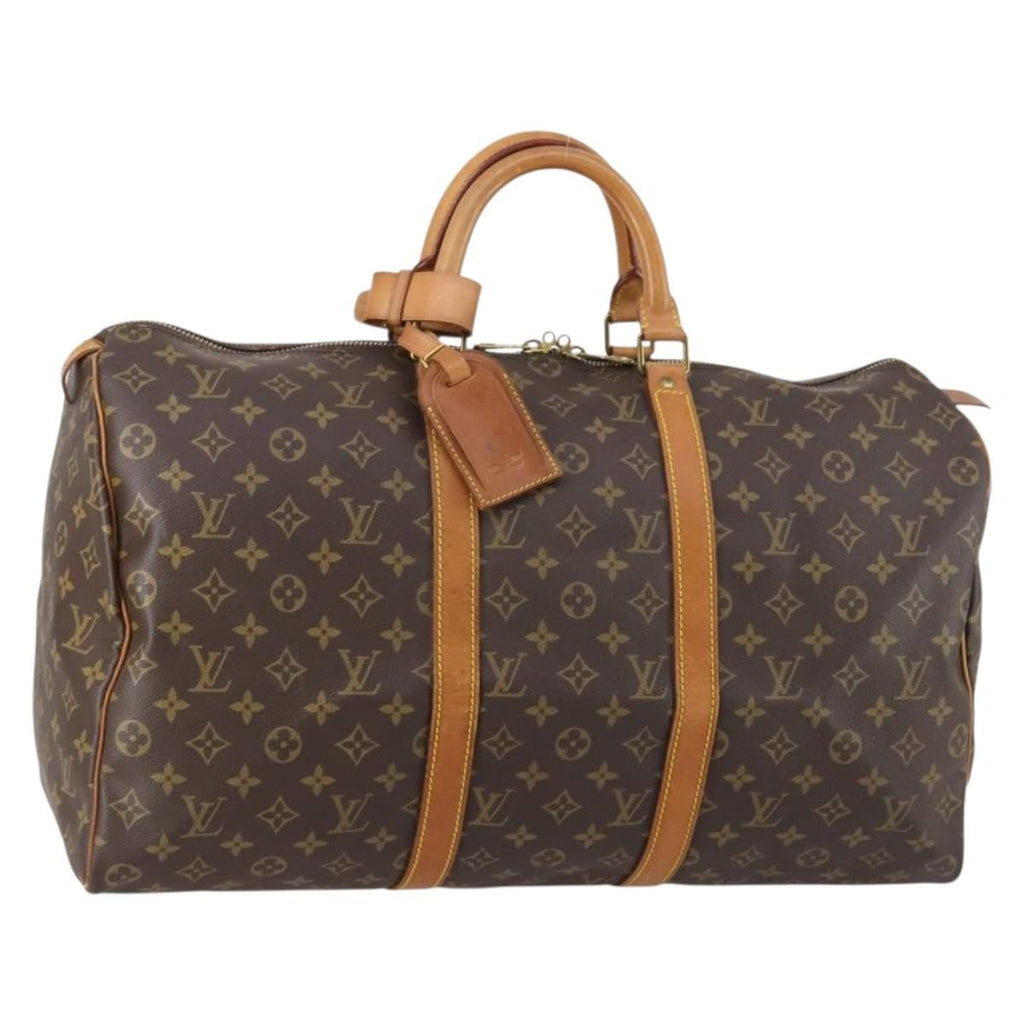 Louis Vuitton Keepall Bag Monogram Canvas Brown Canvas Travel Bag Bag (Pre-Owned)