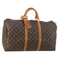 Louis Vuitton Keepall Bag Monogram Canvas Brown Canvas Travel Bag Bag (Pre-Owned)