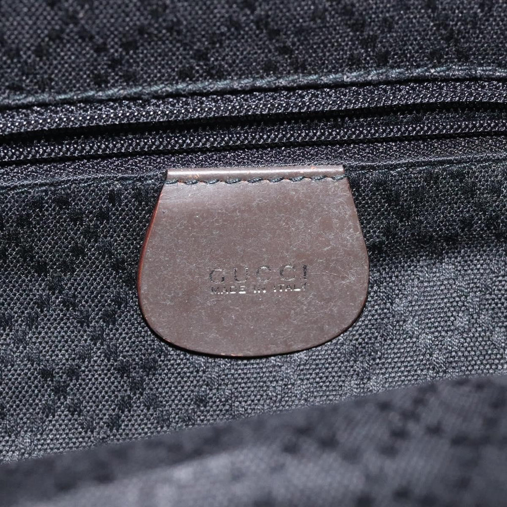 Gucci Convertible Bamboo Zip Tote Nylon Brown Nylon Tote Bag Bag (Pre-Owned)