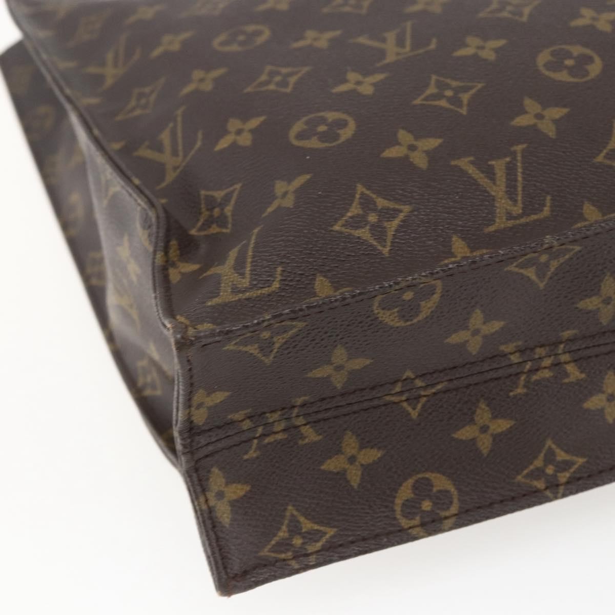 Louis Vuitton Sac Plat Bag Monogram Canvas Brown Canvas Tote Bag Bag (Pre-Owned)