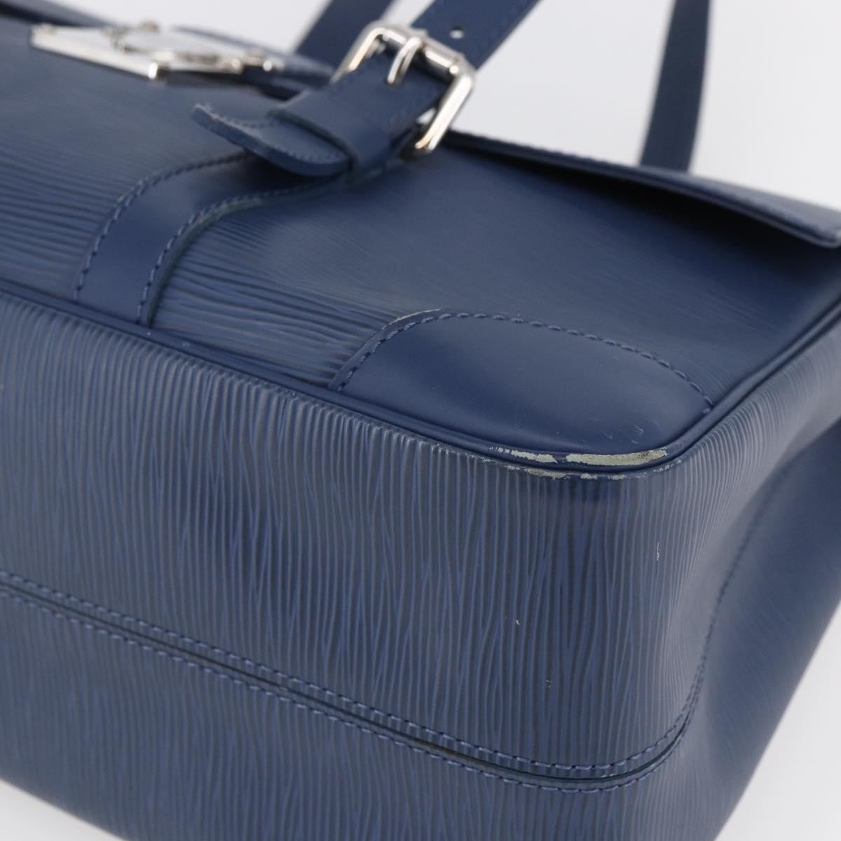 Louis Vuitton Segur Handbag Epi Leather Blue Leather Handbag (Pre-Owned)