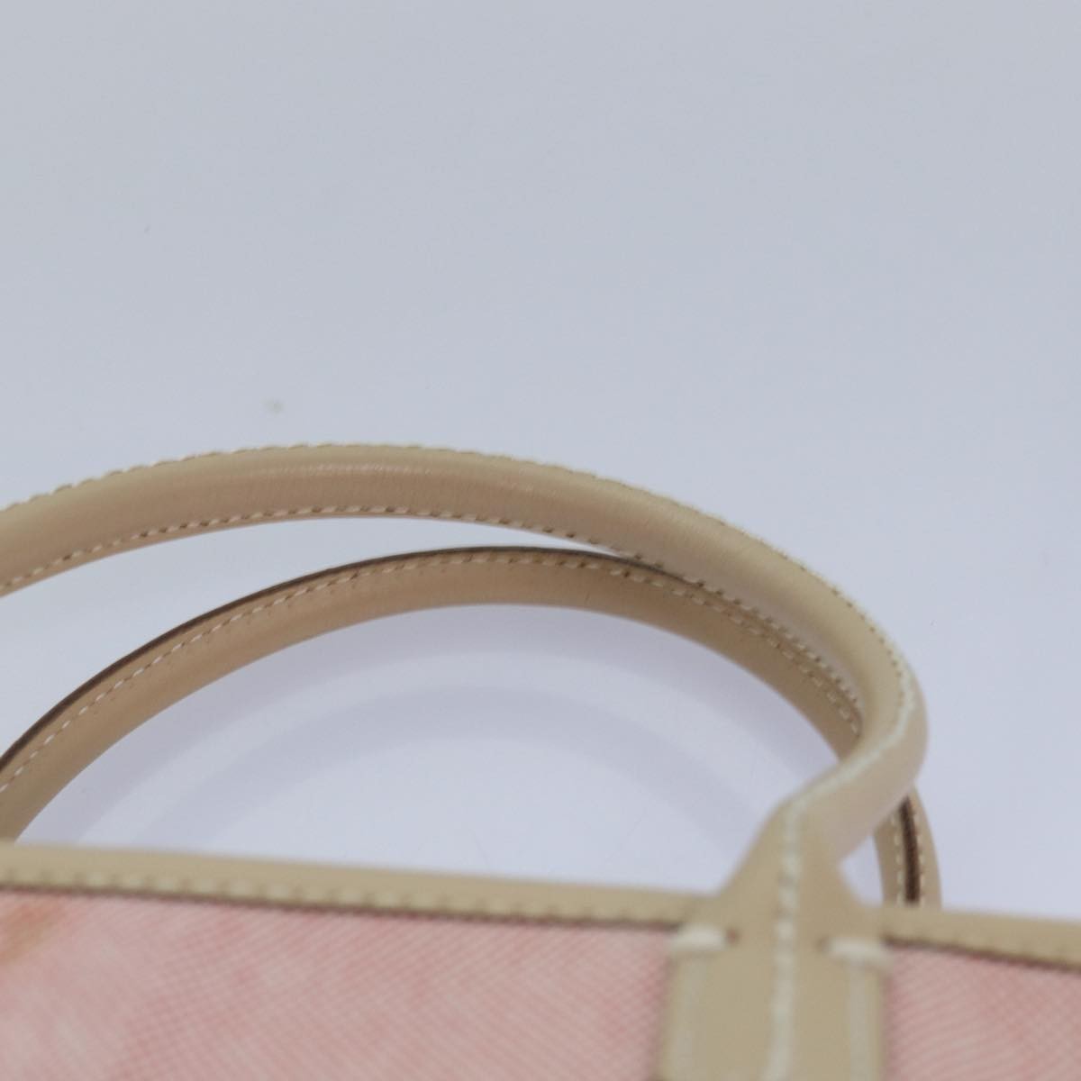 Burberry Blue Label Handbag Canvas Pink Canvas Handbag (Pre-Owned)