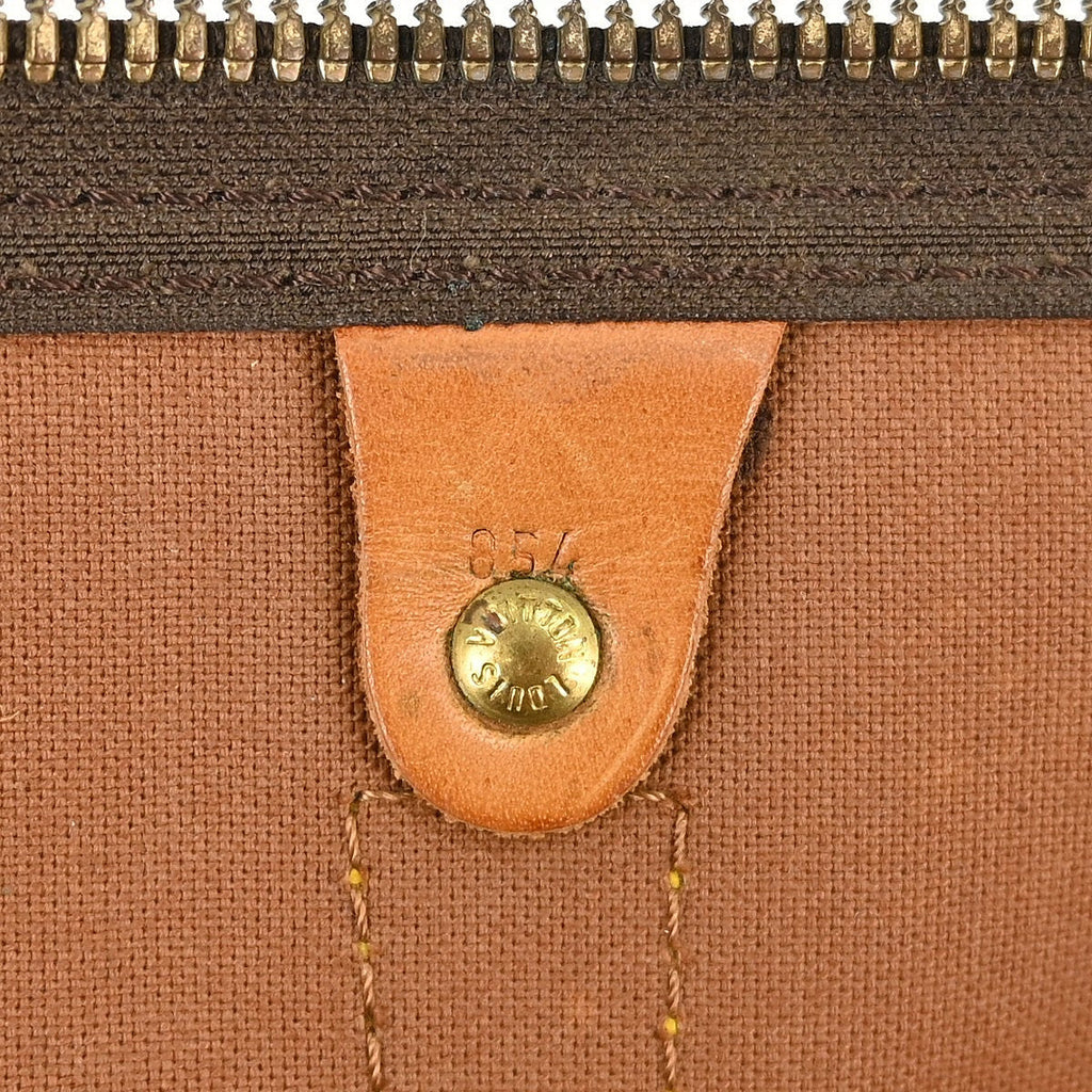 Louis Vuitton Keepall Bag Monogram Canvas Brown Canvas Travel Bag Bag (Pre-Owned)