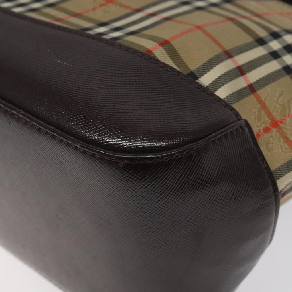Burberry Nova Check Handbag Nova Check Canvas And Leather Beige Canvas Handbag (Pre-Owned)