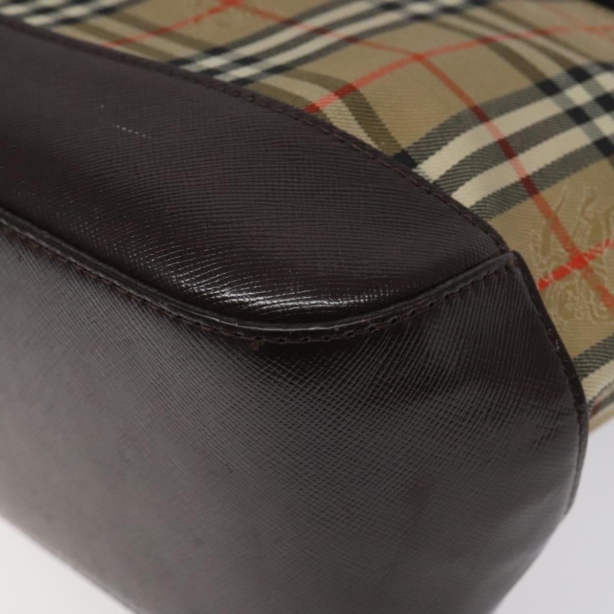 Burberry Nova Check Handbag Nova Check Canvas And Leather Beige Canvas Handbag (Pre-Owned)