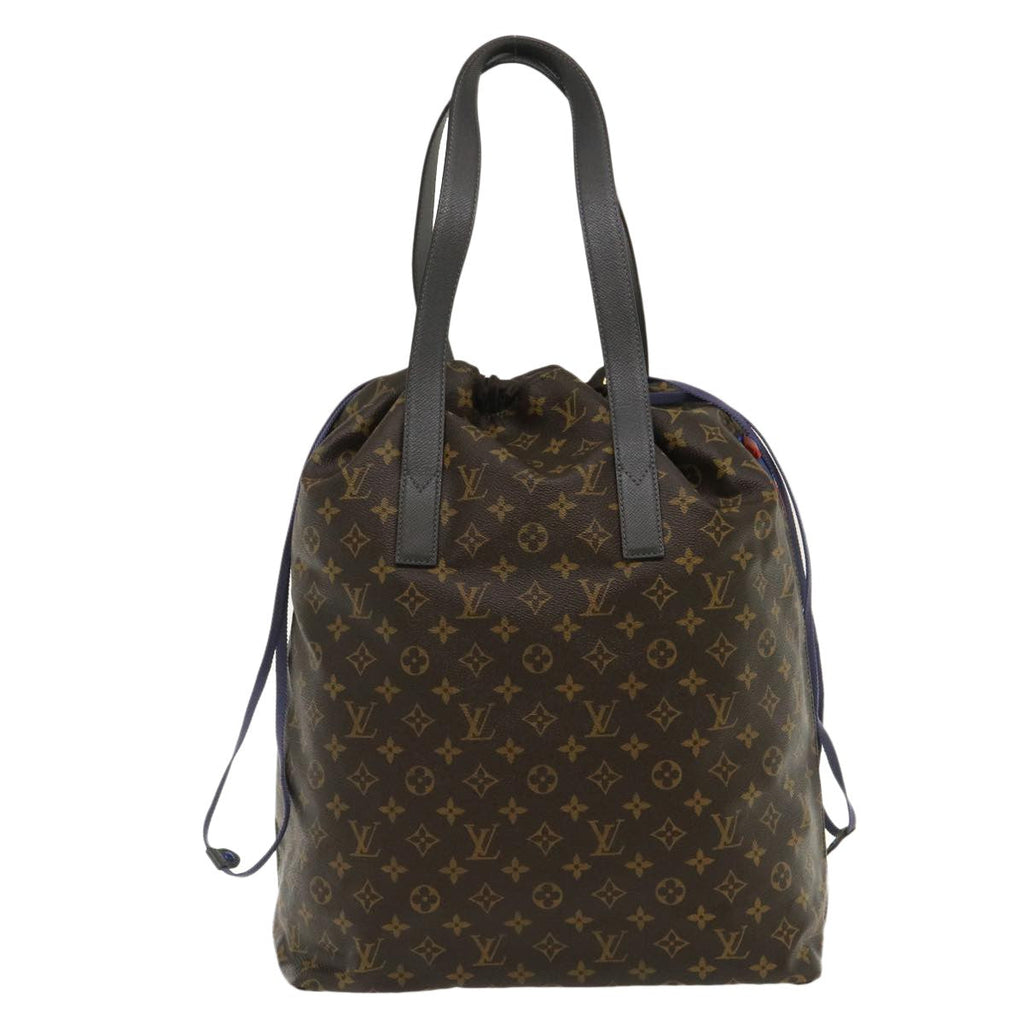 Louis Vuitton Cabas Light Drawstring Bag Monogram Split Canvas Brown Canvas Tote Bag Bag (Pre-Owned)