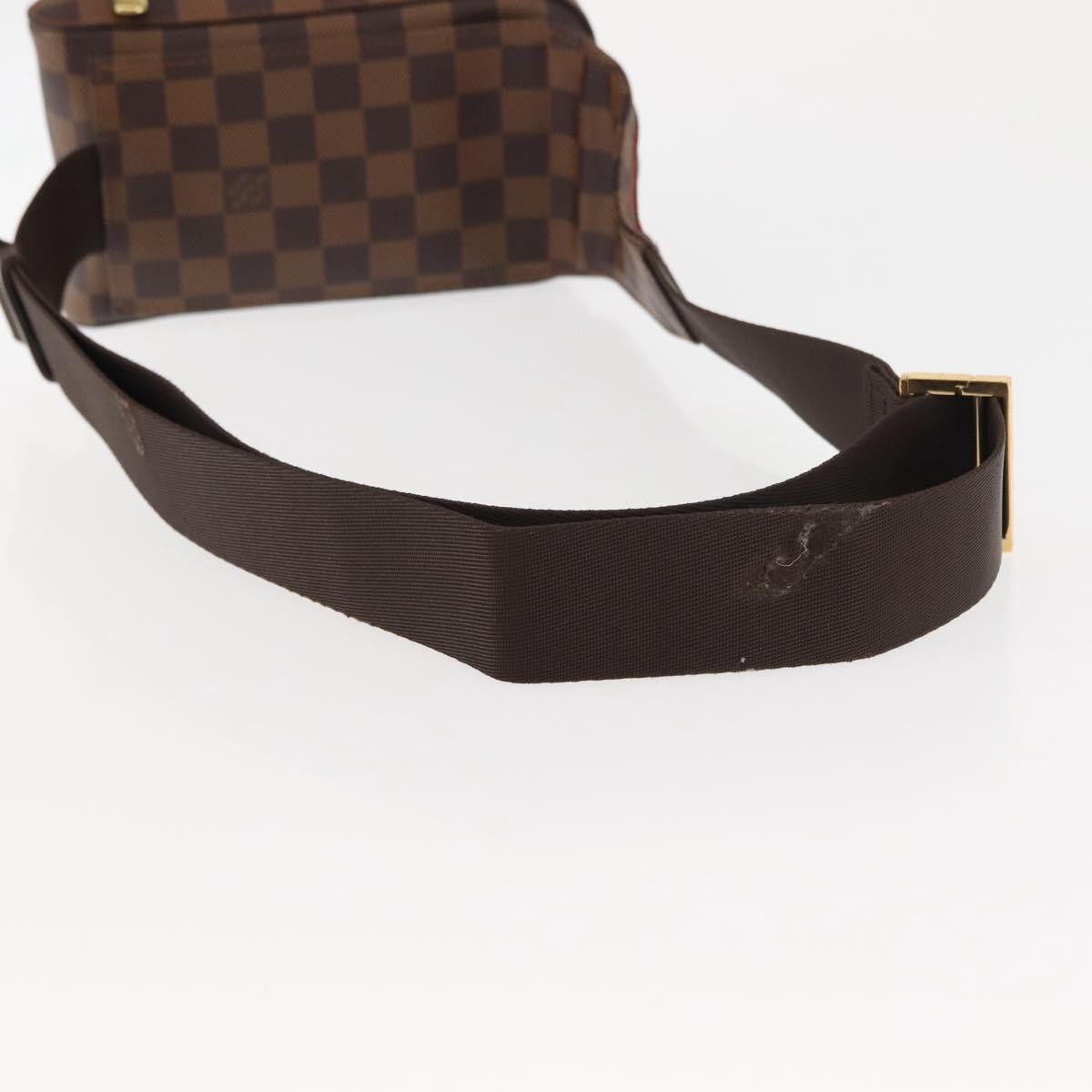 Louis Vuitton Geronimos Waist Bag Damier Brown Canvas Shoulder Bag Bag (Pre-Owned)