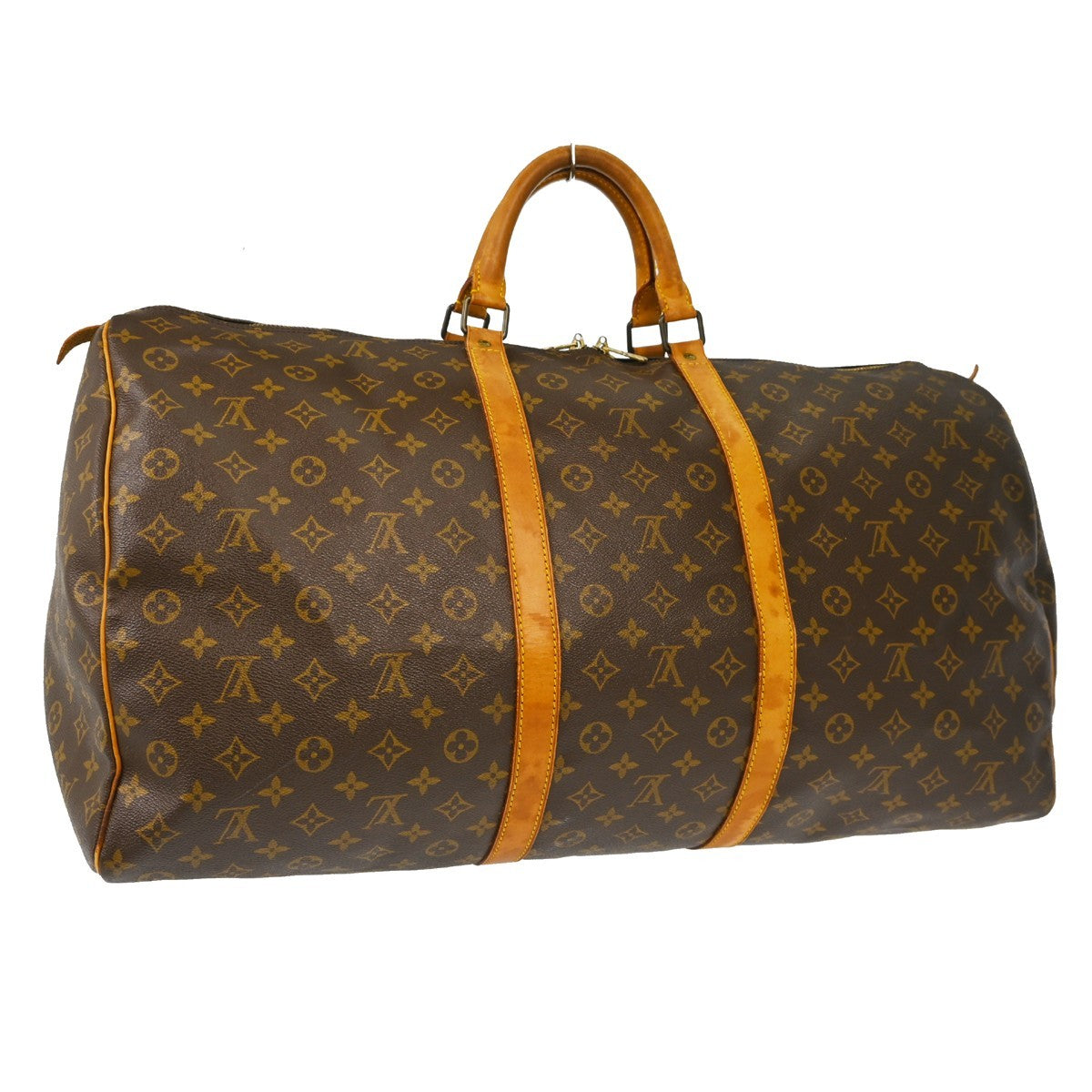 Louis Vuitton Keepall Bag Monogram Canvas Brown Canvas Travel Bag Bag (Pre-Owned)