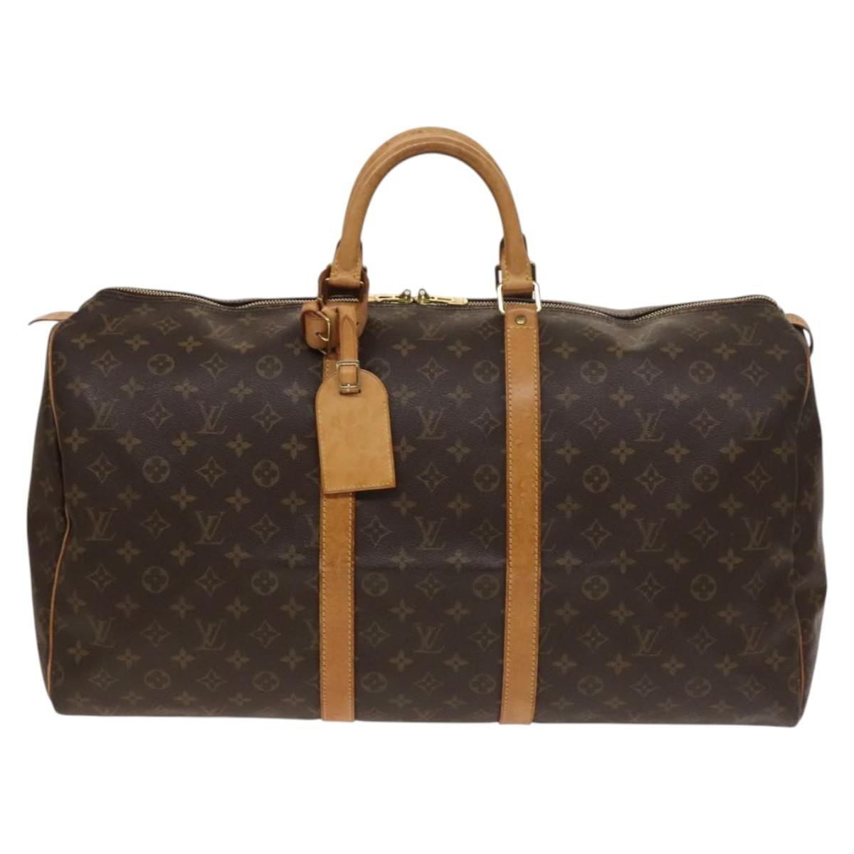 Louis Vuitton Keepall Bag Monogram Canvas Brown Canvas Travel Bag Bag (Pre-Owned)