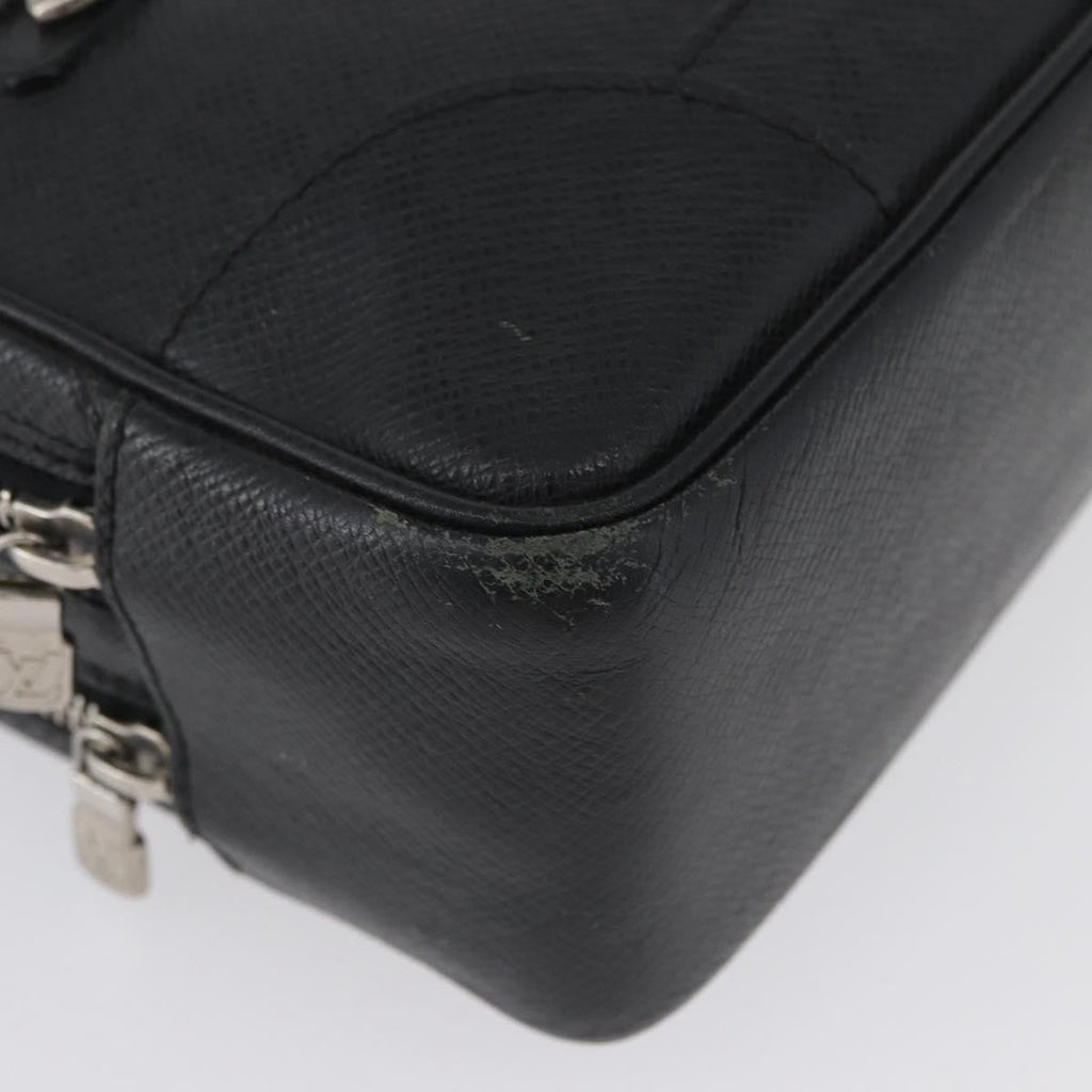 Louis Vuitton Pavel Handbag Taiga Leather Black Leather Clutche & Pouche Bag (Pre-Owned)