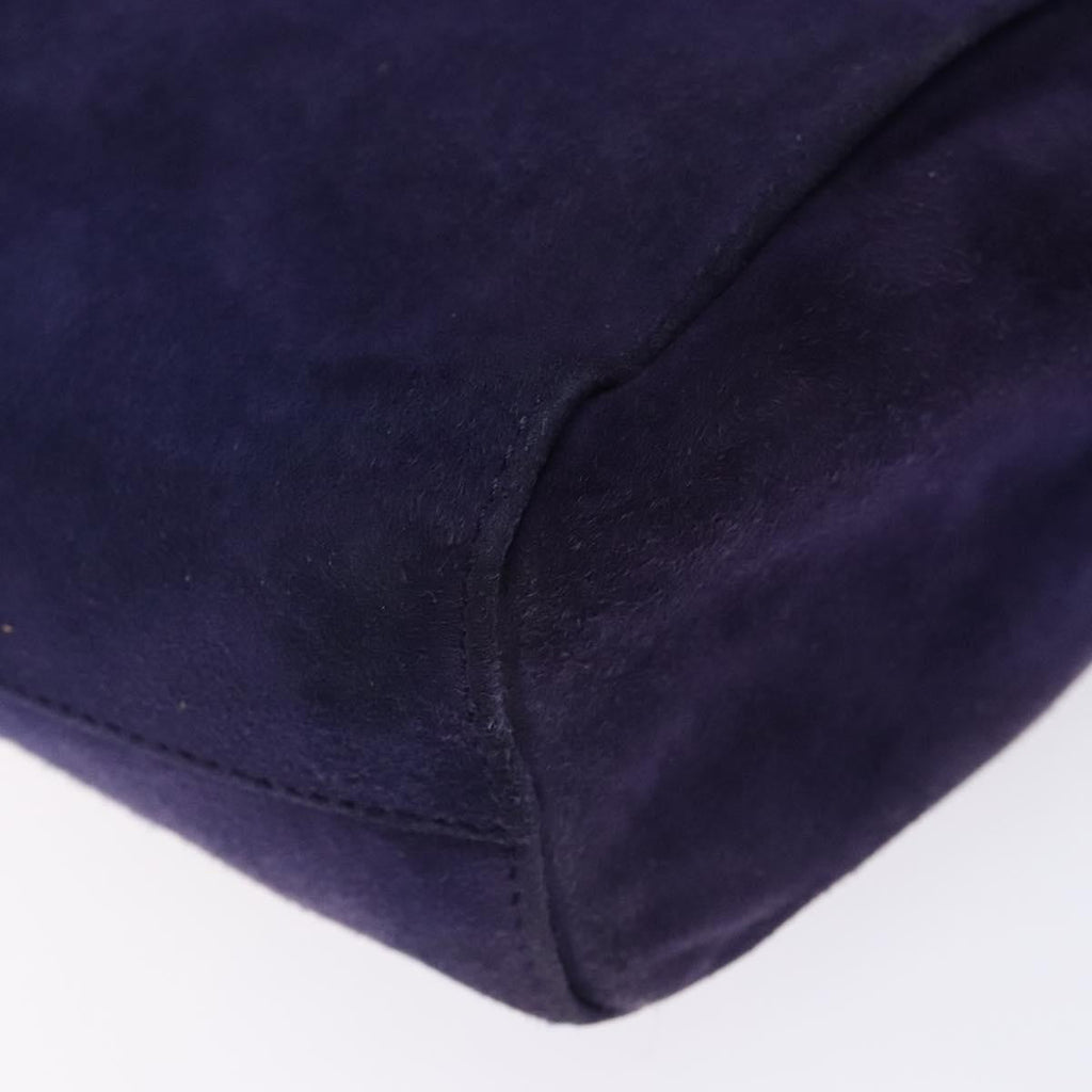 Prada Vintage Handbag Suede Purple Suede Handbag (Pre-Owned)