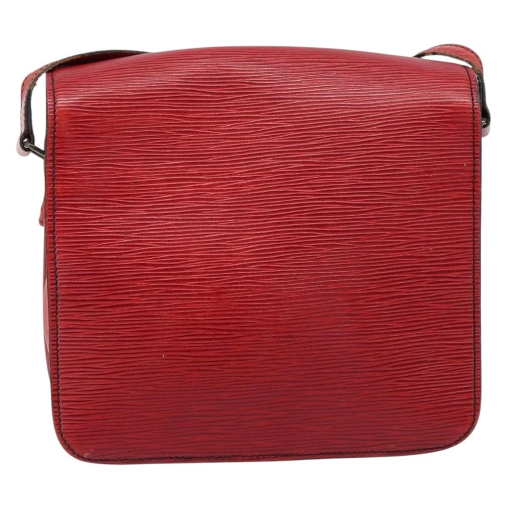 Louis Vuitton Cartouchiere Handbag Epi Leather Red Leather Shoulder Bag Bag (Pre-Owned)