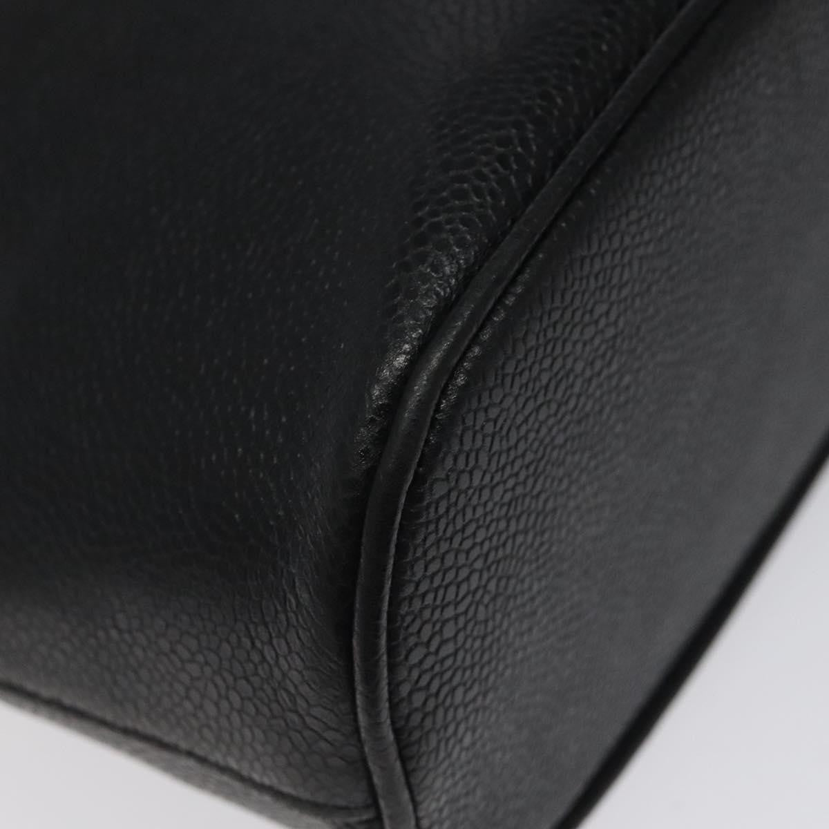 Chanel Vintage Cc Dome Bag Caviar Black Calfskin Handbag (Pre-Owned)