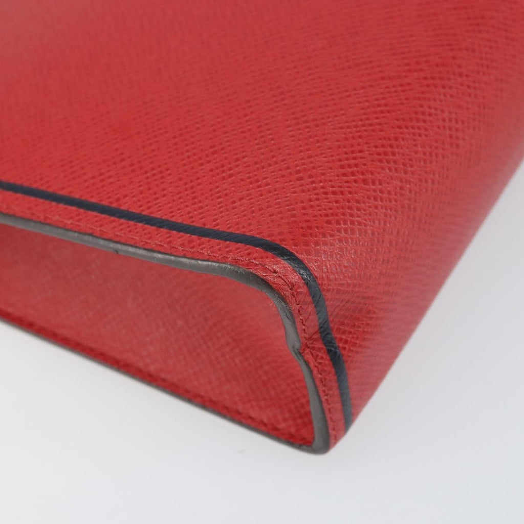 Louis Vuitton Pochette Voyage Taiga Leather Red Leather Clutche & Pouche Bag (Pre-Owned)