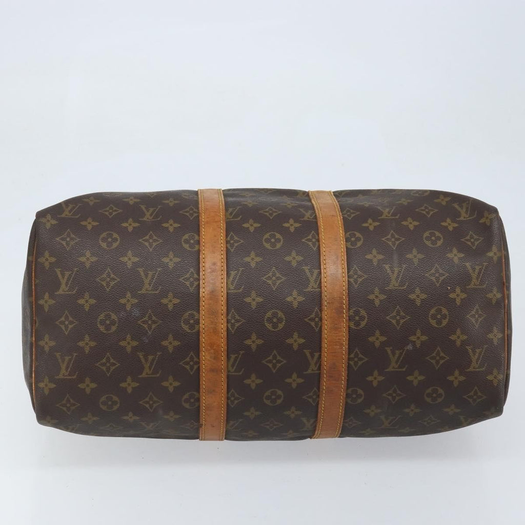 Louis Vuitton Keepall Bag Monogram Canvas Brown Canvas Travel Bag Bag (Pre-Owned)