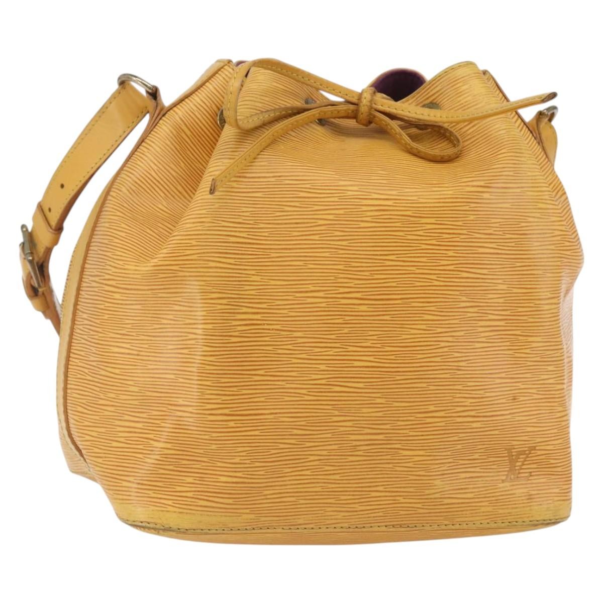 Louis Vuitton Petit Noe Handbag Epi Leather Yellow Leather Shoulder Bag Bag (Pre-Owned)