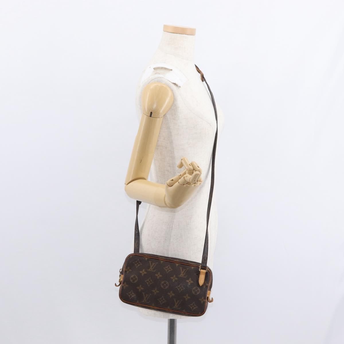Louis Vuitton Pochette Marly Bandouliere Bag Monogram Canvas Brown Canvas Shoulder Bag Bag (Pre-Owned)