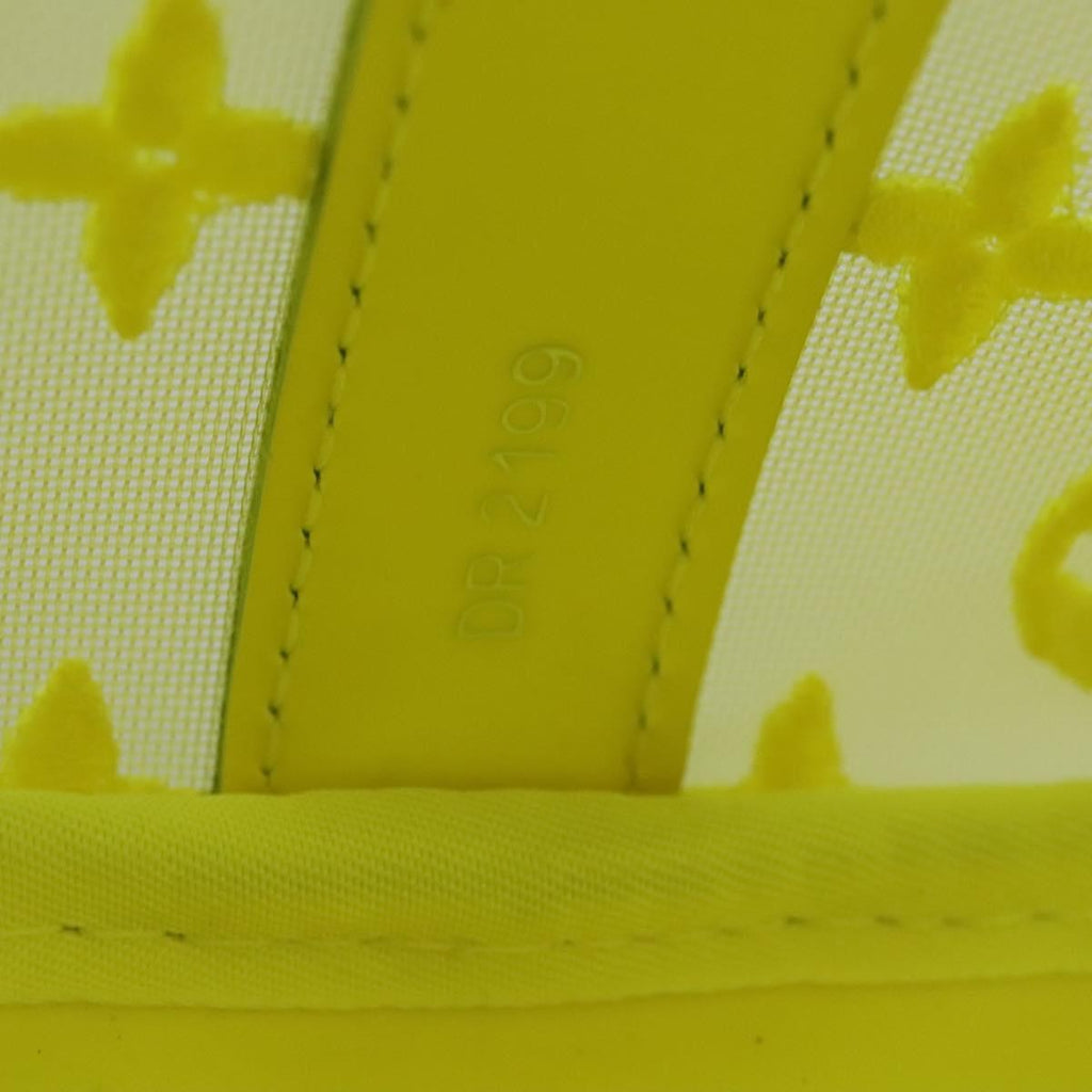 Louis Vuitton Keepall Bandouliere Bag Monogram See Through Mesh Yellow Canvas Travel Bag Bag (Pre-Owned)