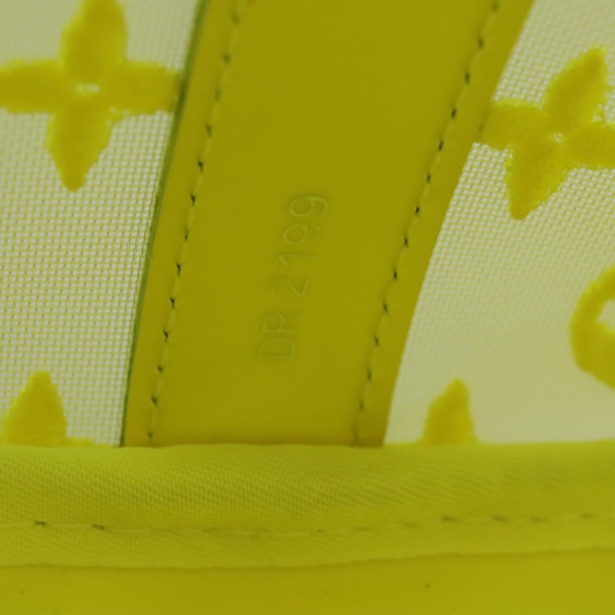 Louis Vuitton Keepall Bandouliere Bag Monogram See Through Mesh Yellow Canvas Travel Bag Bag (Pre-Owned)