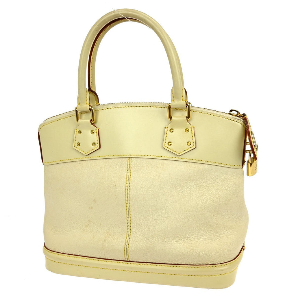 Louis Vuitton Suhali Lockit Handbag Leather Beige Leather Tote Bag Bag (Pre-Owned)
