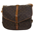 Louis Vuitton Saumur Handbag Monogram Canvas Brown Canvas Shoulder Bag Bag (Pre-Owned)
