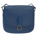Louis Vuitton Saint Cloud Handbag Epi Leather Blue Leather Shoulder Bag Bag (Pre-Owned)