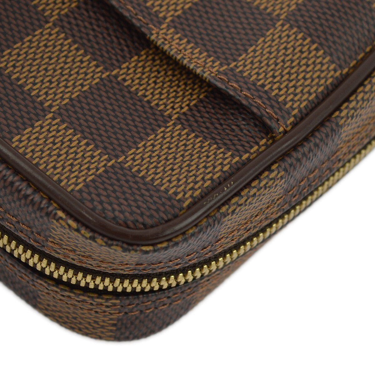 Louis Vuitton Etui Okapi Camera Case Damier Brown Canvas Clutche & Pouche Bag (Pre-Owned)