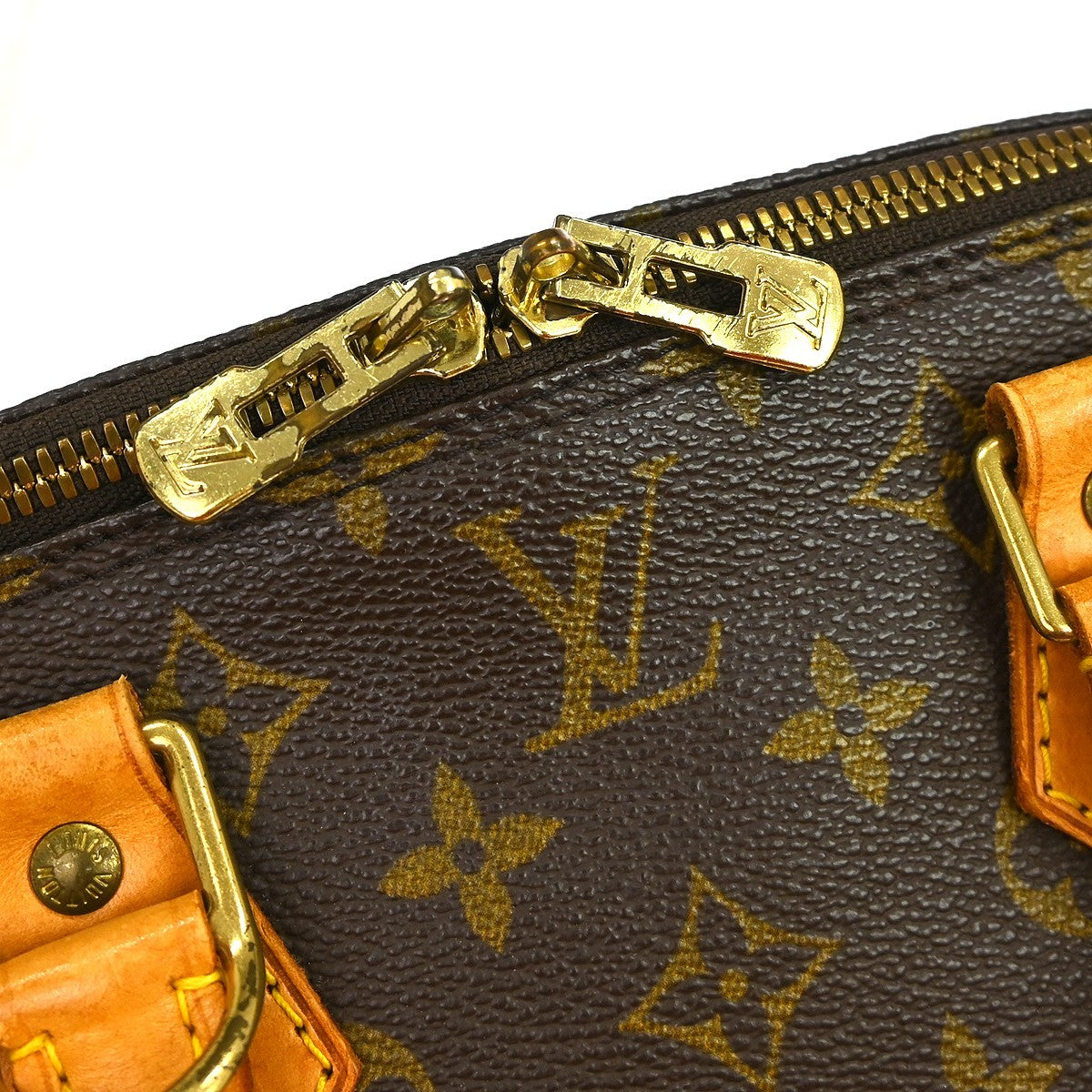 Louis Vuitton Alma Handbag Monogram Canvas Brown Canvas Handbag (Pre-Owned)