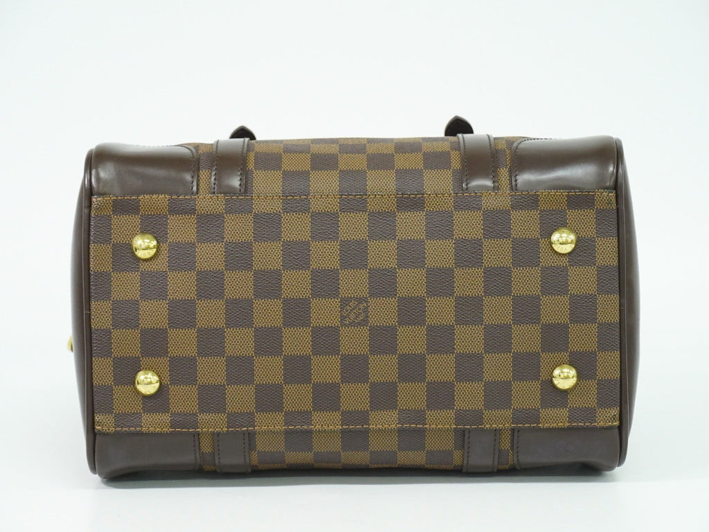 Louis Vuitton Berkeley Handbag Damier Brown Canvas Handbag (Pre-Owned)
