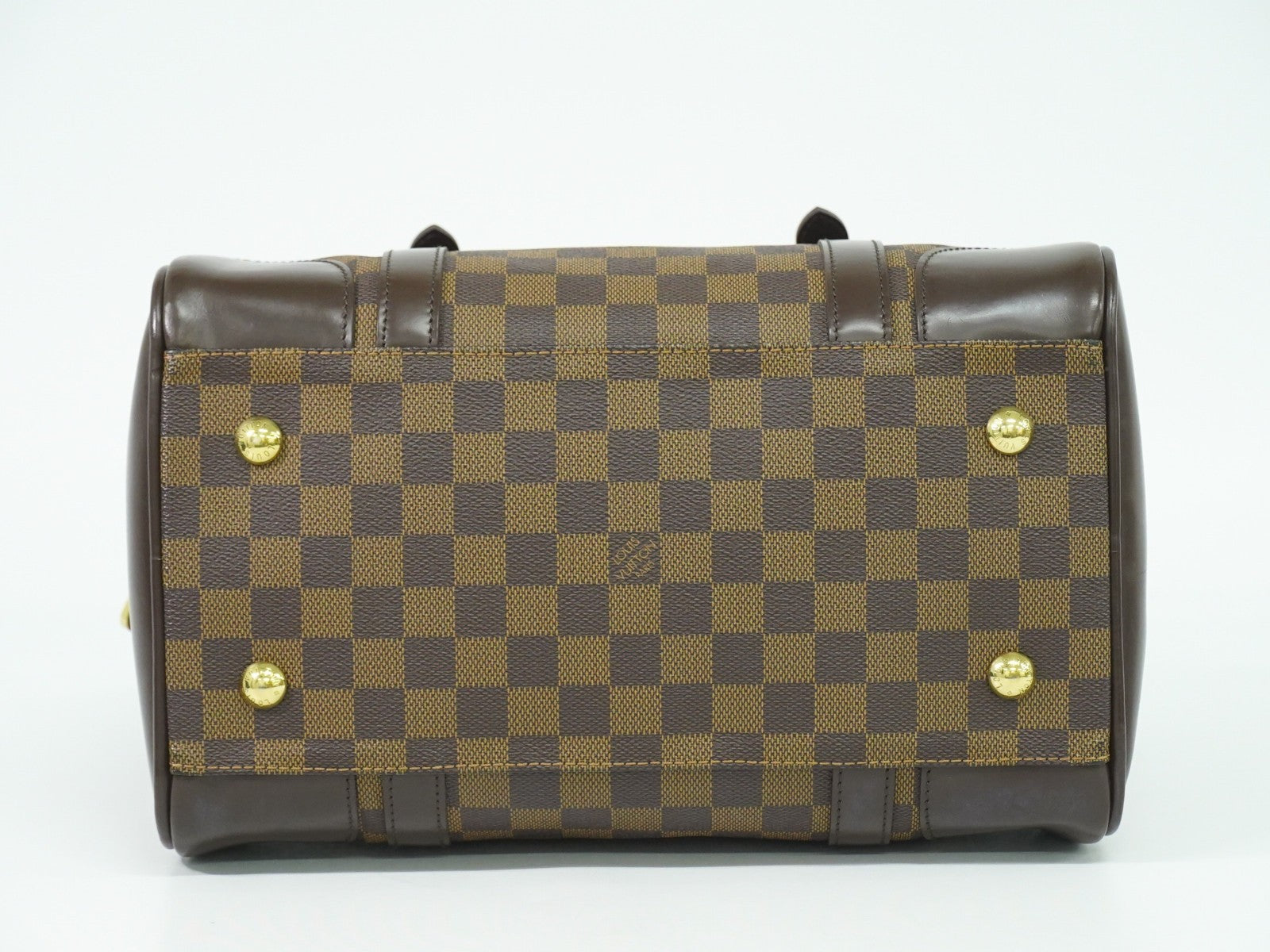 Louis Vuitton Berkeley Handbag Damier Brown Canvas Handbag (Pre-Owned)