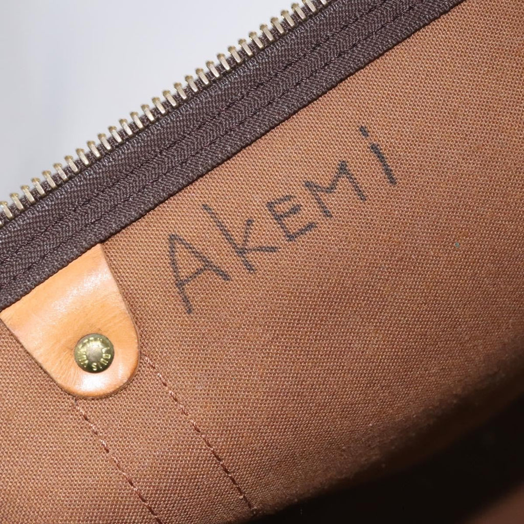 Louis Vuitton Keepall Bandouliere Bag Monogram Canvas Brown Canvas Travel Bag Bag (Pre-Owned)