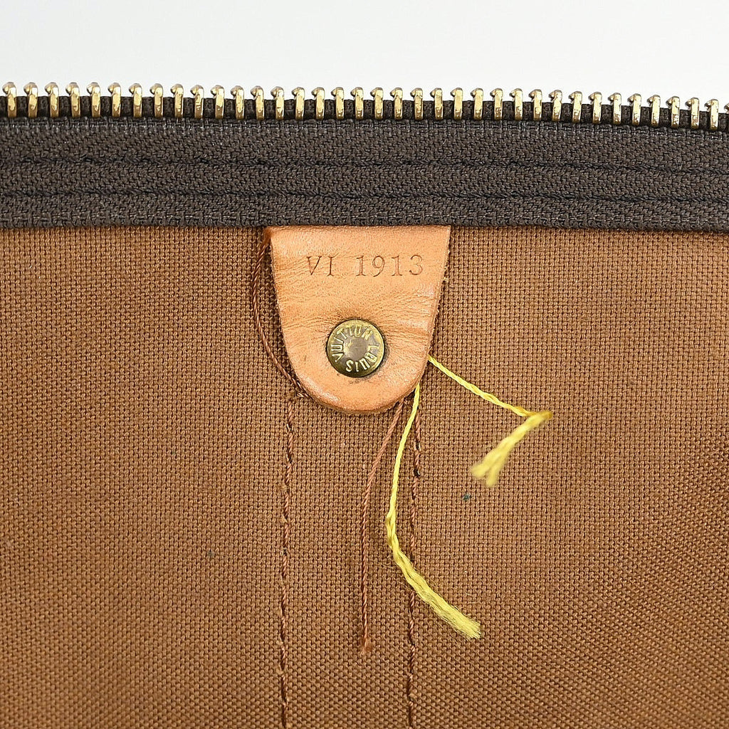 Louis Vuitton Keepall Bag Monogram Canvas Brown Canvas Travel Bag Bag (Pre-Owned)