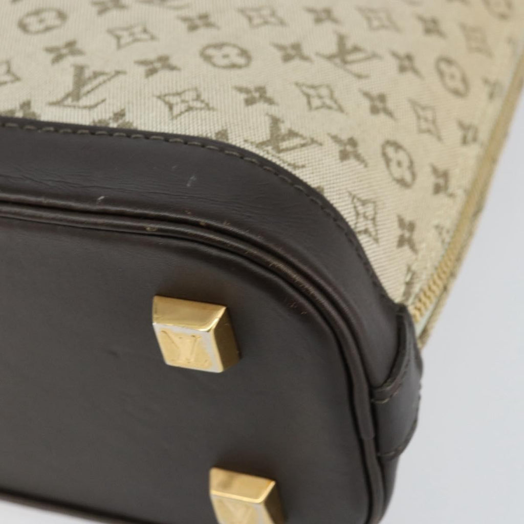Louis Vuitton Alma Handbag Mini Lin Monogram Khaki Canvas Handbag (Pre-Owned)