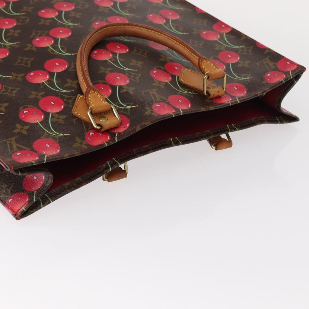 Louis Vuitton Sac Plat Bag Limited Edition Monogram Cerises Brown Canvas Handbag (Pre-Owned)