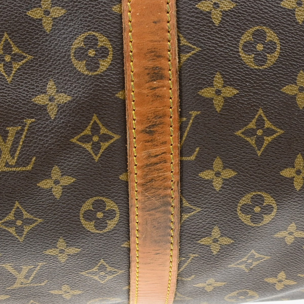 Louis Vuitton Keepall Bag Monogram Canvas Brown Canvas Travel Bag Bag (Pre-Owned)