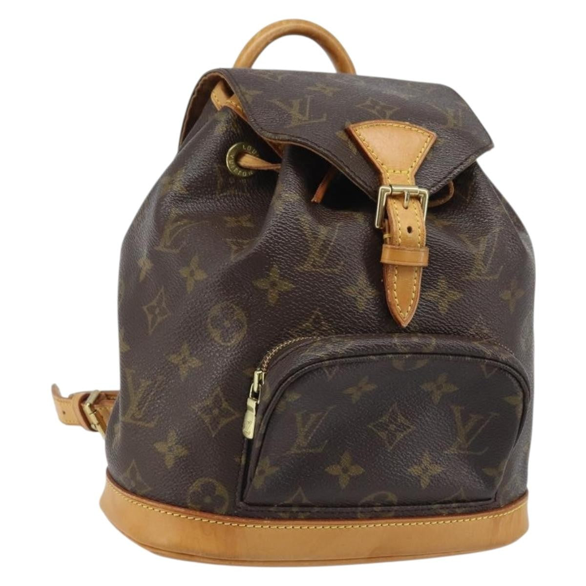 Louis Vuitton Vintage Montsouris Backpack Monogram Canvas Brown Canvas Handbag (Pre-Owned)