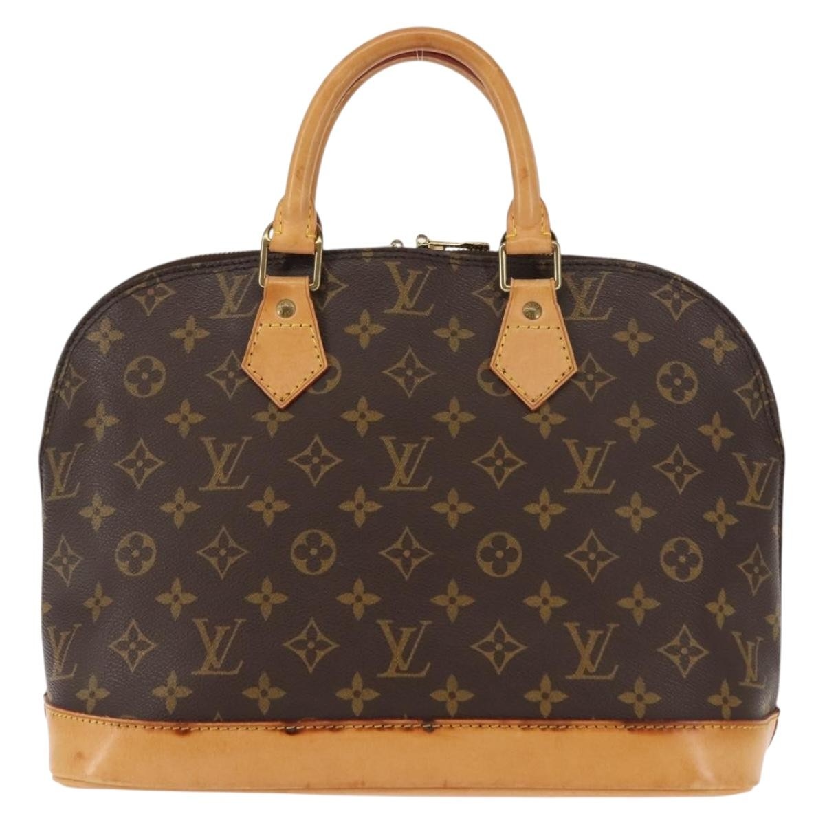 Louis Vuitton Alma Handbag Monogram Canvas Brown Canvas Handbag (Pre-Owned)