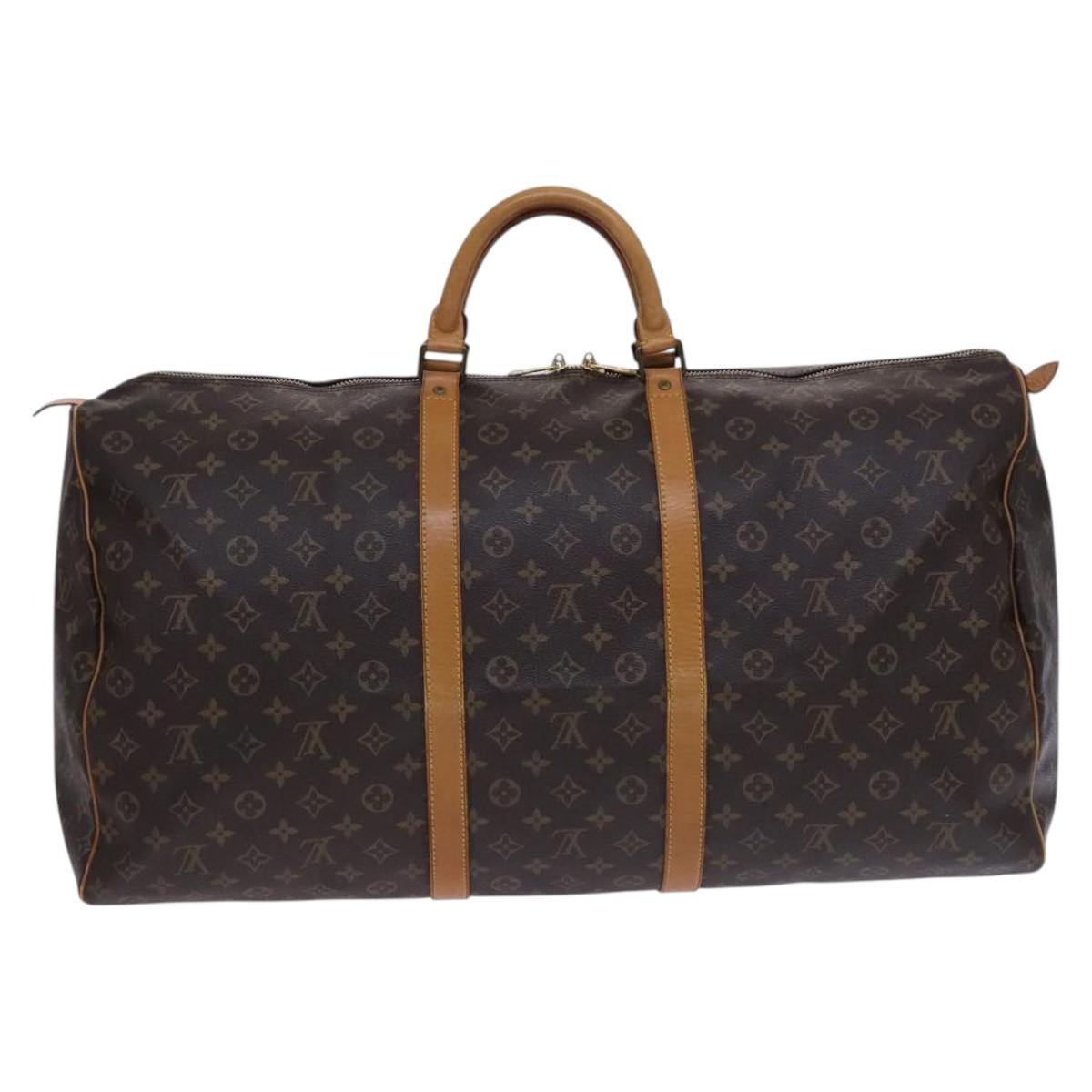 Louis Vuitton Keepall Bag Monogram Canvas Brown Canvas Travel Bag Bag (Pre-Owned)