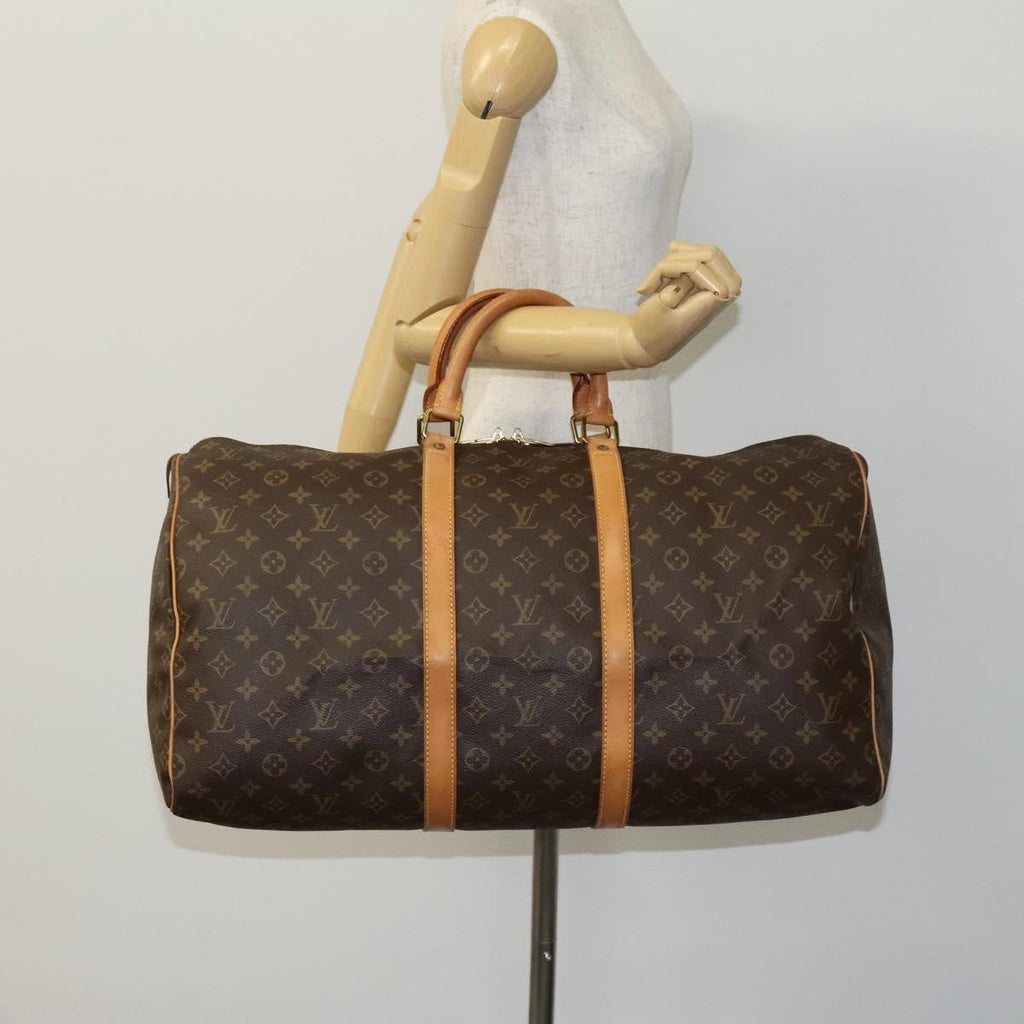 Louis Vuitton Keepall Bag Monogram Canvas Brown Canvas Travel Bag Bag (Pre-Owned)