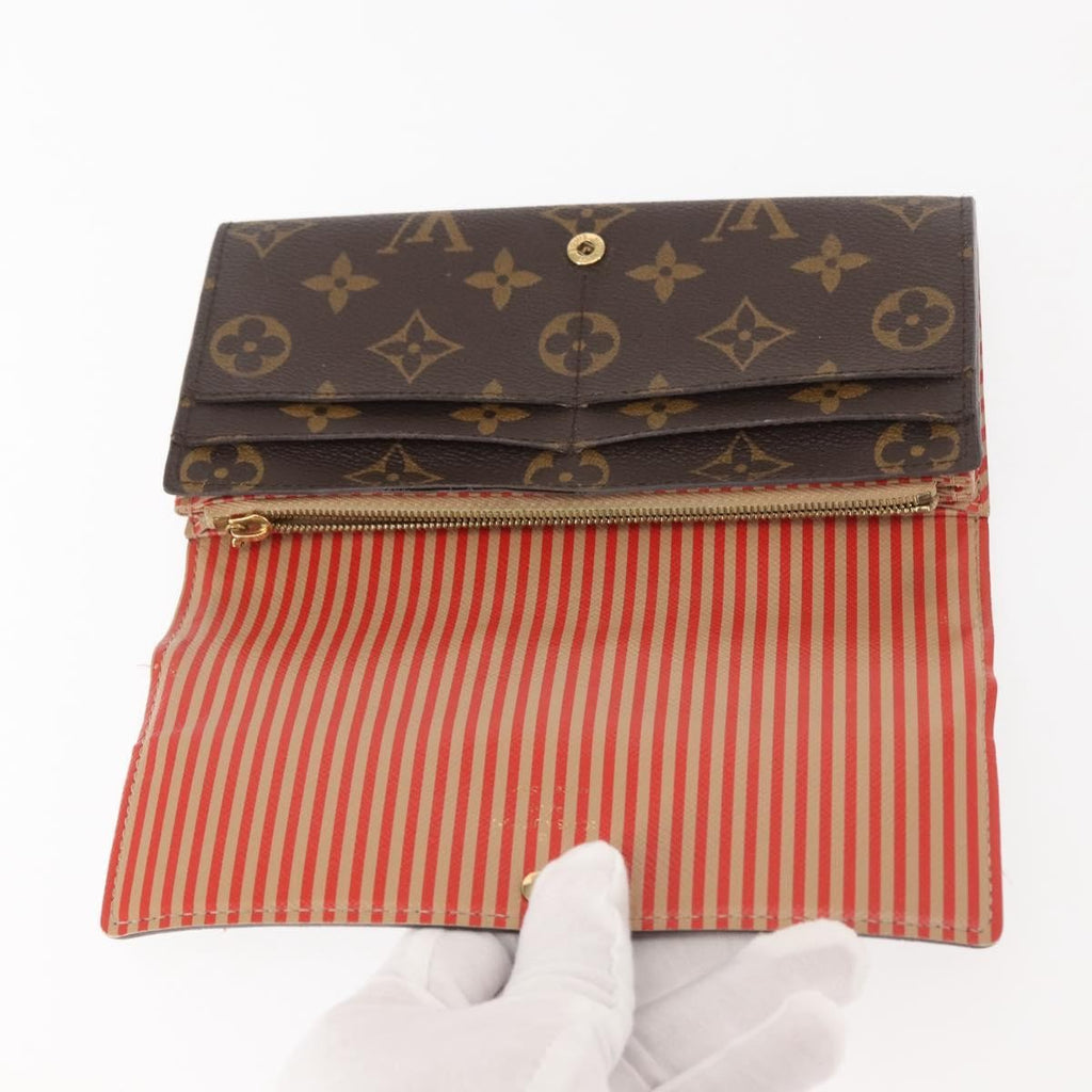 Louis Vuitton Vintage Sarah Wallet Monogram Canvas Brown Canvas Wallets Accessory (Pre-Owned)