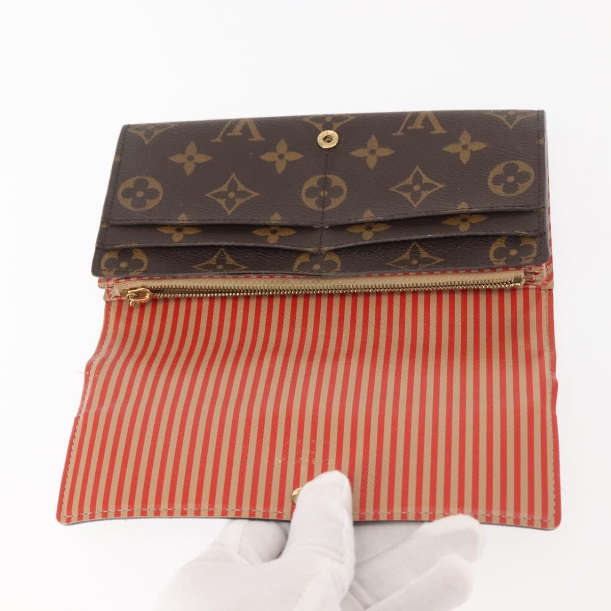 Louis Vuitton Vintage Sarah Wallet Monogram Canvas Brown Canvas Wallets Accessory (Pre-Owned)