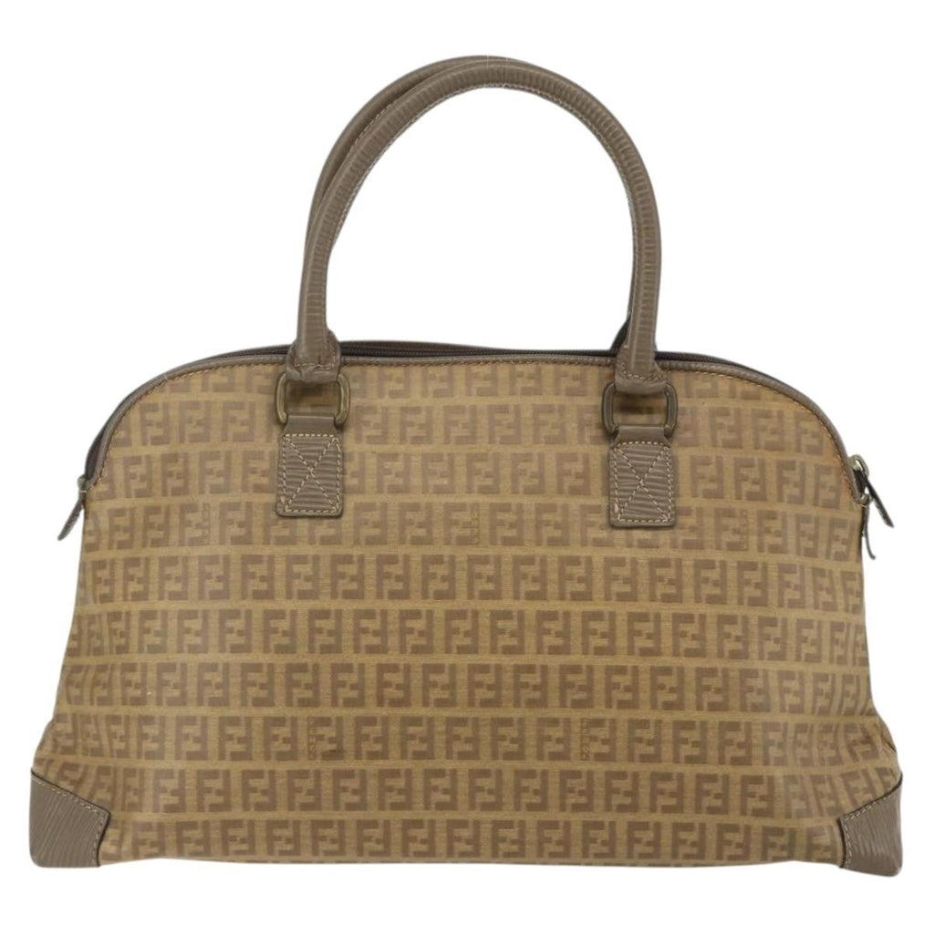 Fendi Zucchino Canvas Brown Canvas Handbag (Pre-Owned)