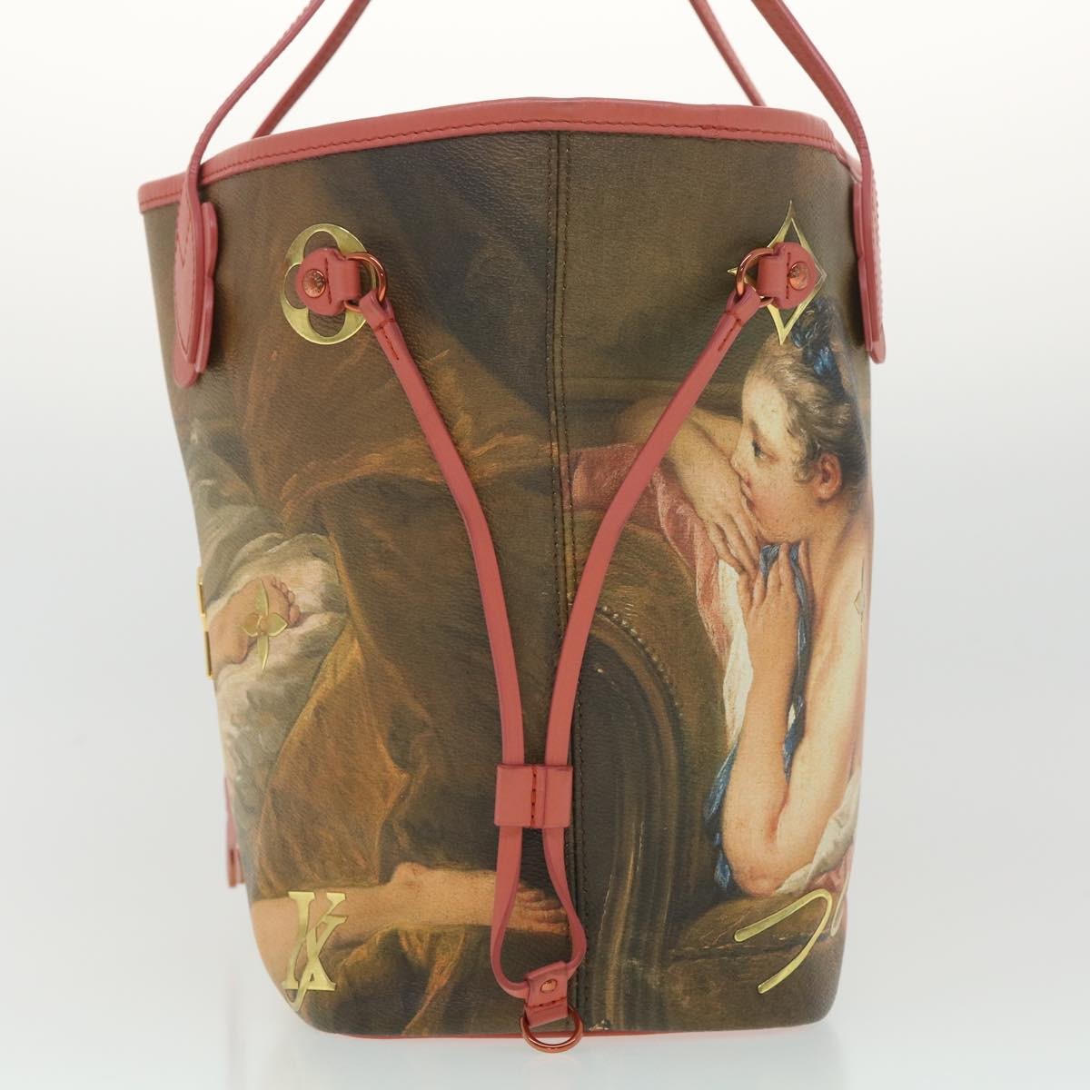 Louis Vuitton Neverfull Nm Tote Limited Edition Jeff Koons Titian Print Canvas Multicolour Canvas Tote Bag Bag (Pre-Owned)