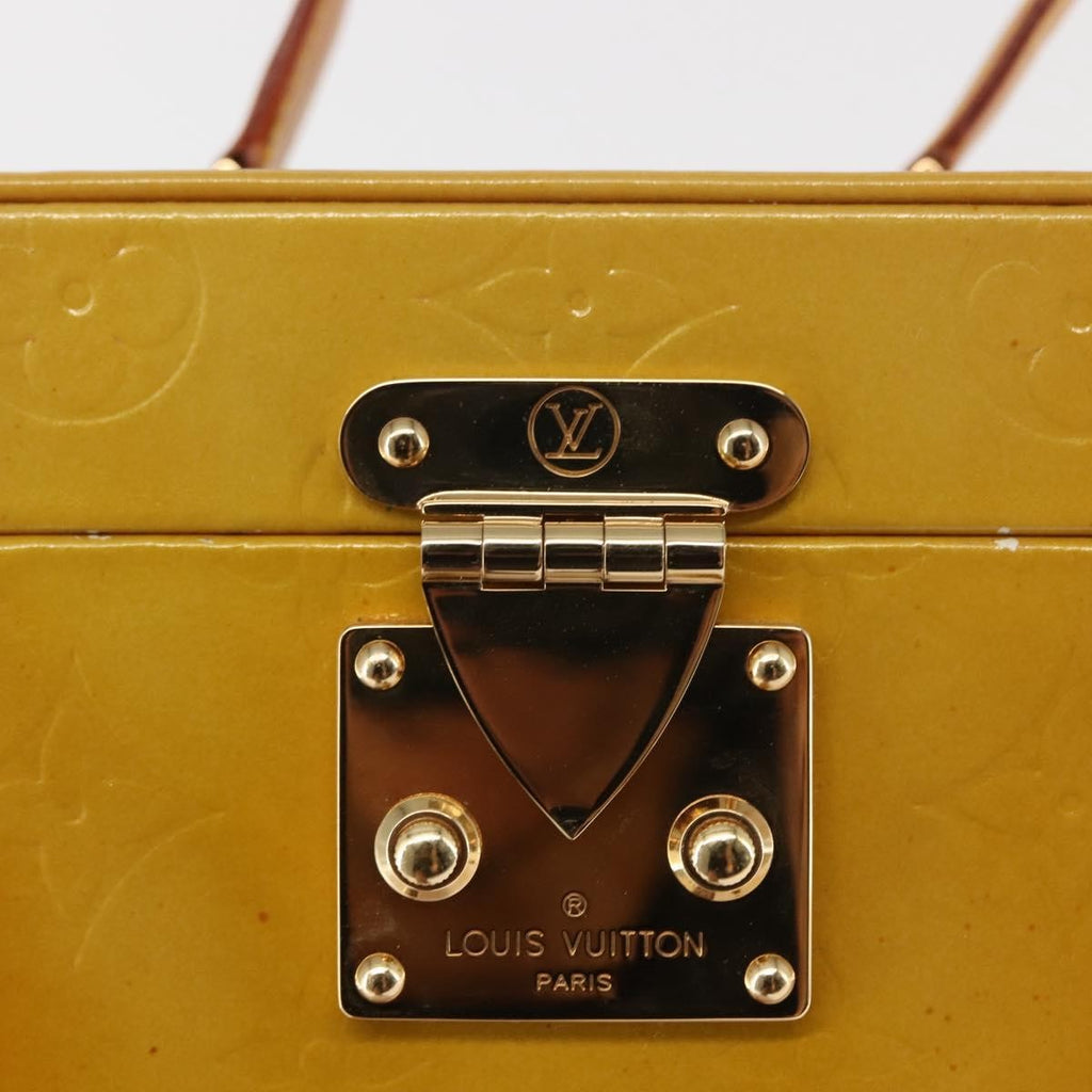 Louis Vuitton Bleecker Box Bag Monogram Vernis Beige Patent_Leather Clutche & Pouche Bag (Pre-Owned)